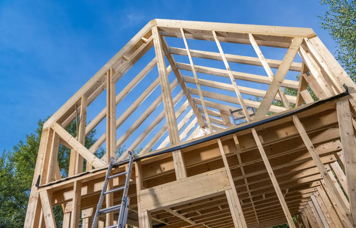 Framing skeleton for residential project