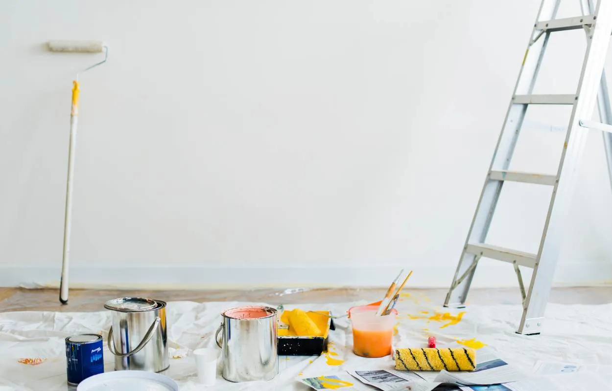 Technician repairing washing machine